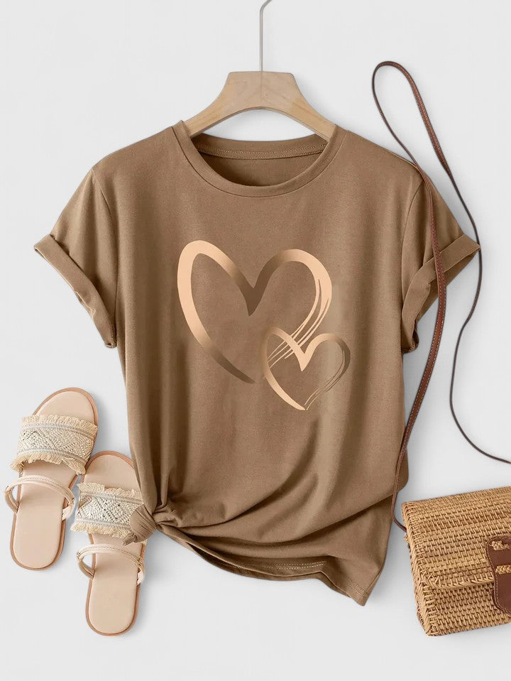 Ivanelle | Bekväm T-shirt med Kort Ärmar
