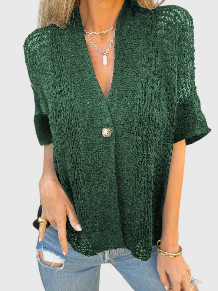 Calista | Elegant Stickad Skjorta