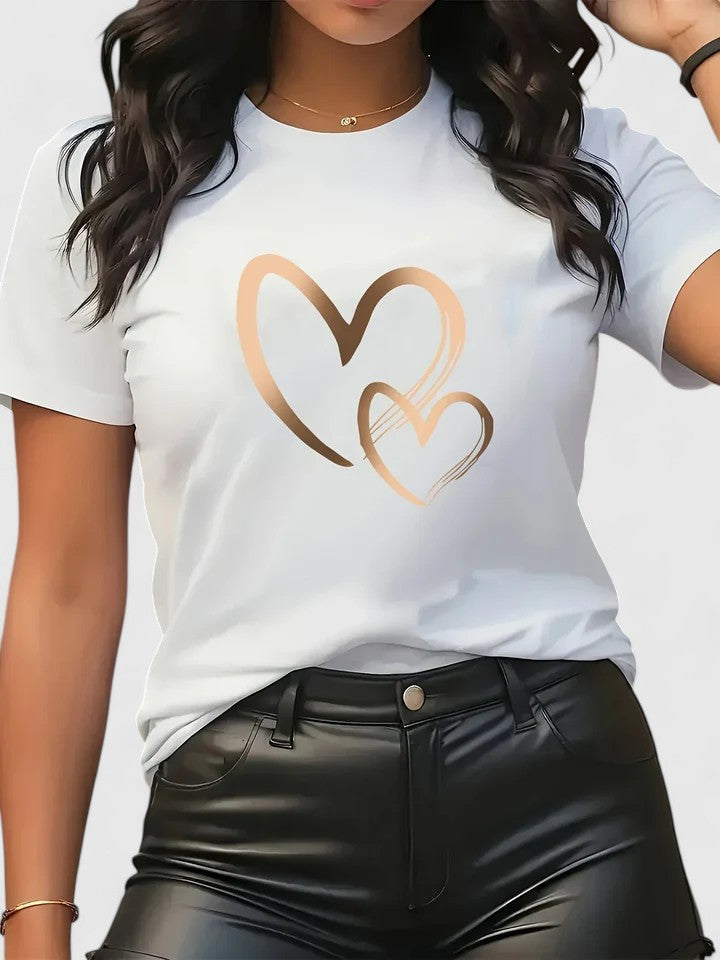Ivanelle | Bekväm T-shirt med Kort Ärmar
