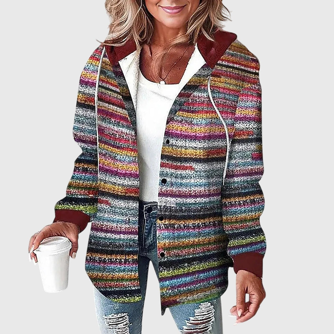 Martina | Dam Mesh Knapp Placket Jacka