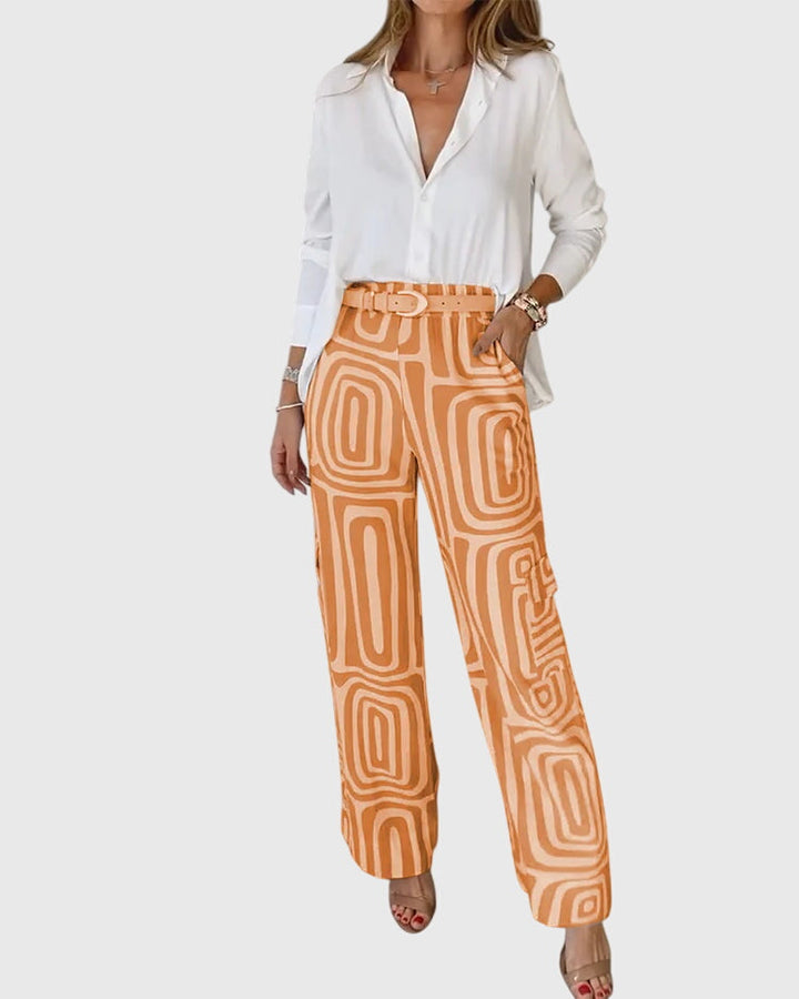 Emilia | Stilsäkra Byxor + Gratis Blus &amp; Bälte