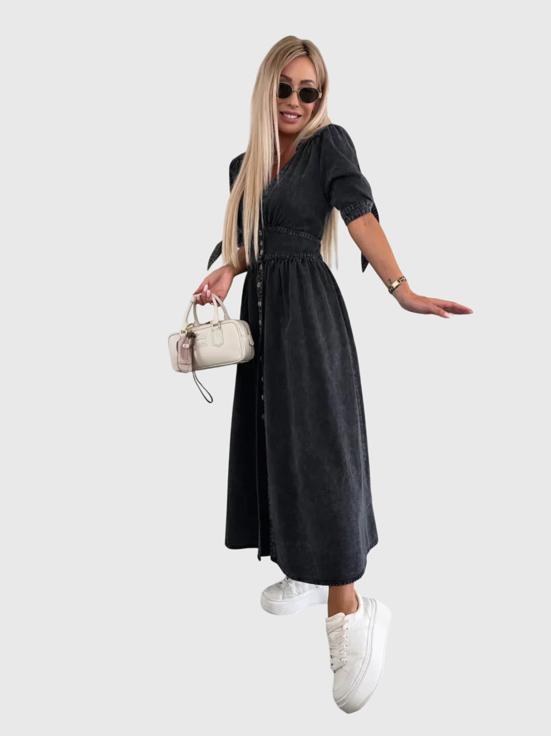 Sophia | Elegant Denim Klänning