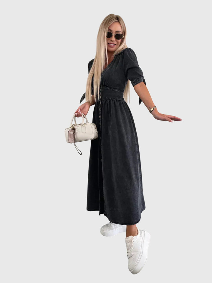 Sophia | Elegant Denim Klänning
