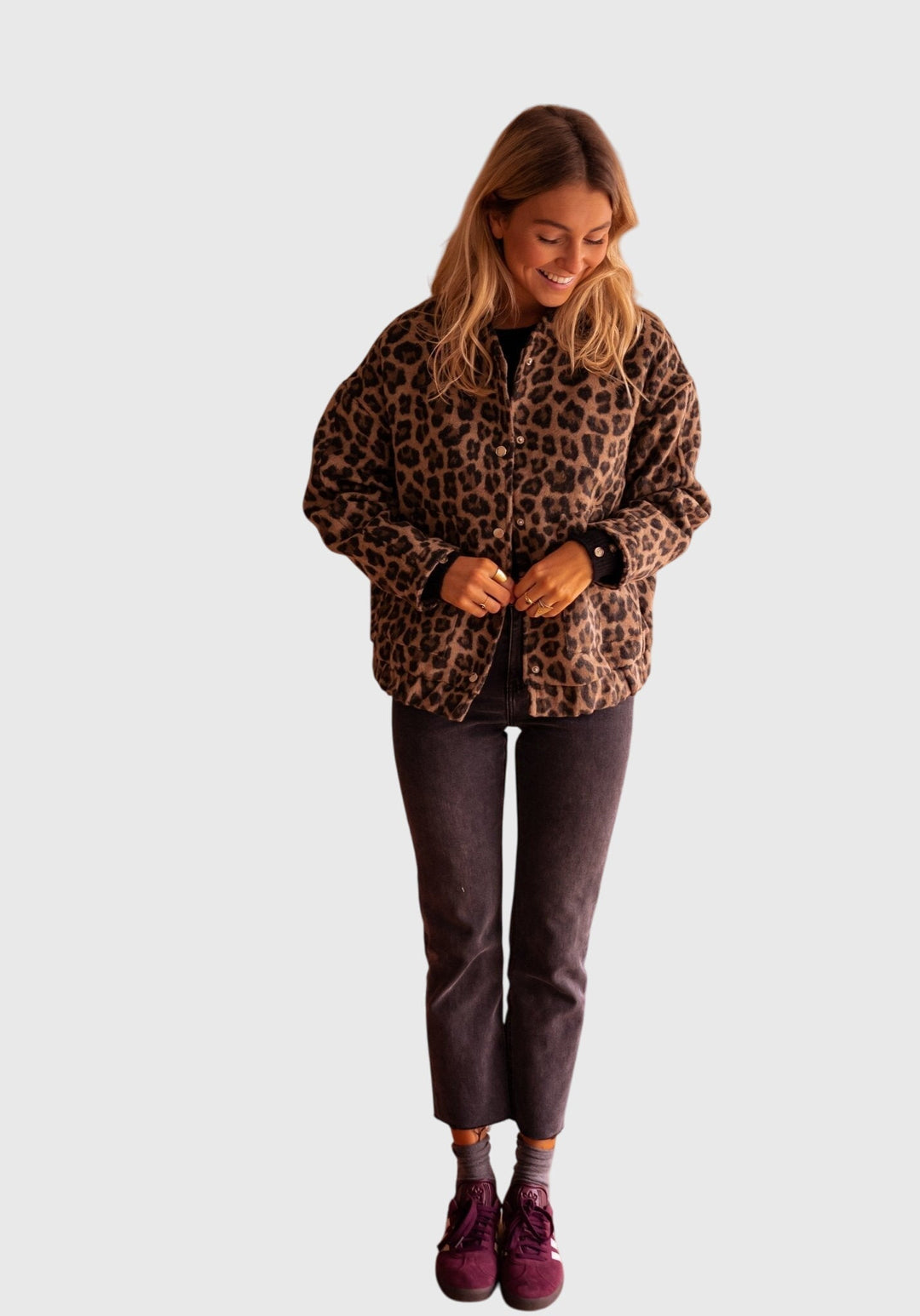 Elodie | Stilig Leopardmönstrad Jacka