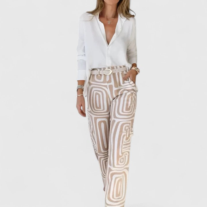 Kira | Elegant Tvådelad Set (Inkluderar ett Gratis Bälte)