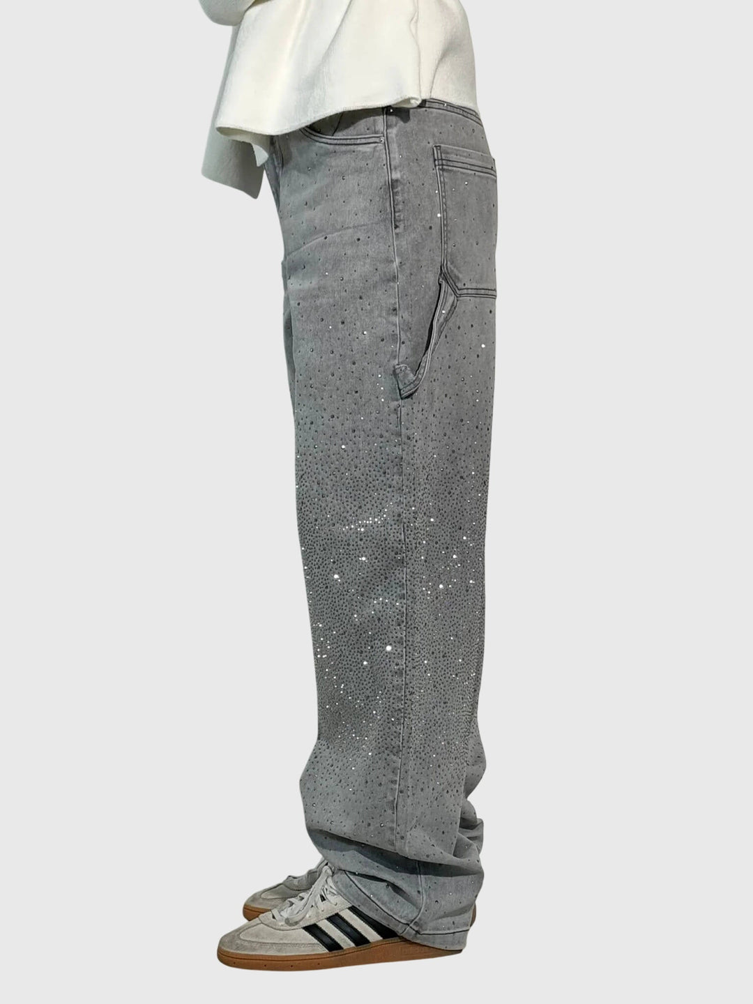 Kimberly | Kvinnors Glittrande Diamant Denimbyxor