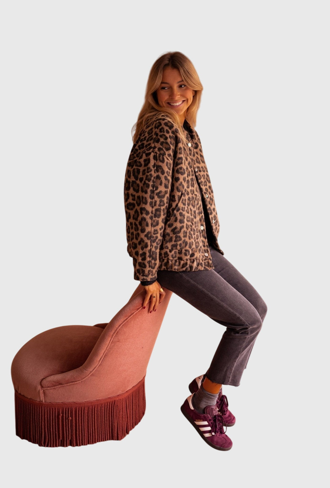 Elodie | Stilig Leopardmönstrad Jacka
