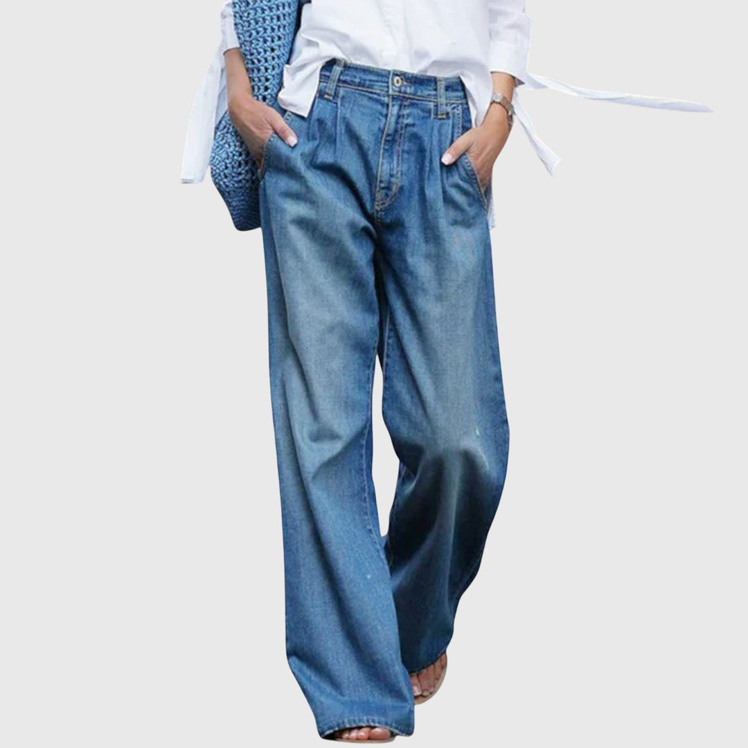 Ava - Högkvalitativa Jeans Med Vida Ben