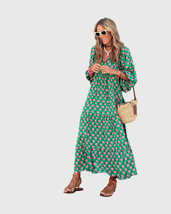 Sarah - Boho Maxi Klänning
