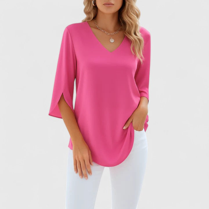 Violetta | Sofistikerad V-ringad Blus