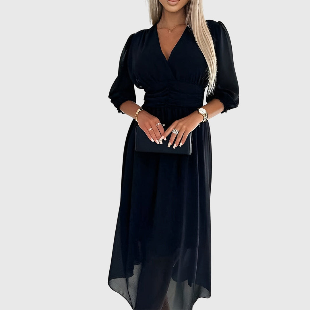 Chloe | Lätt Silkes Chiffon Klänning