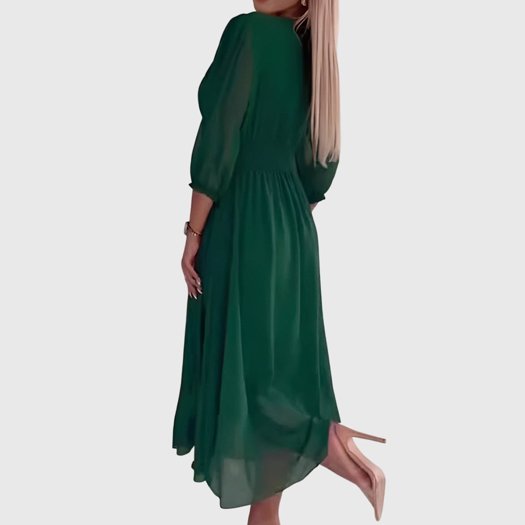 Chloe | Lätt Silkes Chiffon Klänning