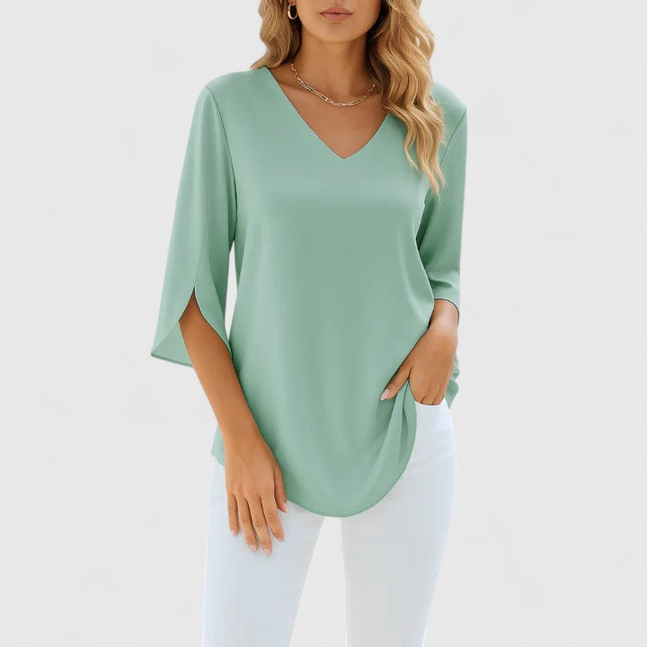 Violetta | Sofistikerad V-ringad Blus