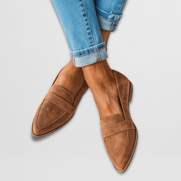 Helen | Ortopediska mjuka mocka loafers