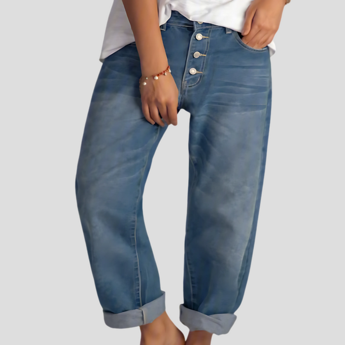 Dam Vida Höga Jeans med Rak Passform