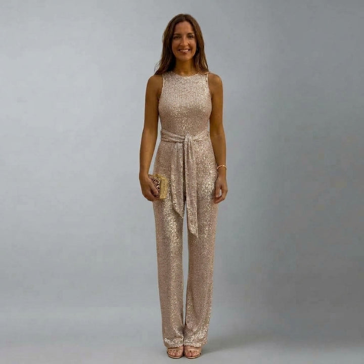 Brooklyn | Kvinnors Paljett Raka Ben Kvälls Jumpsuit