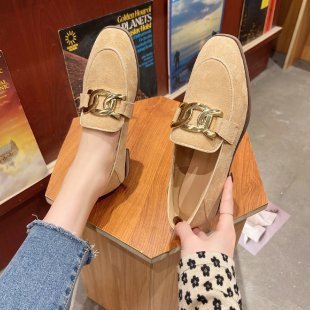 Dorothy | Loafers med Guldfärgad Dekoration