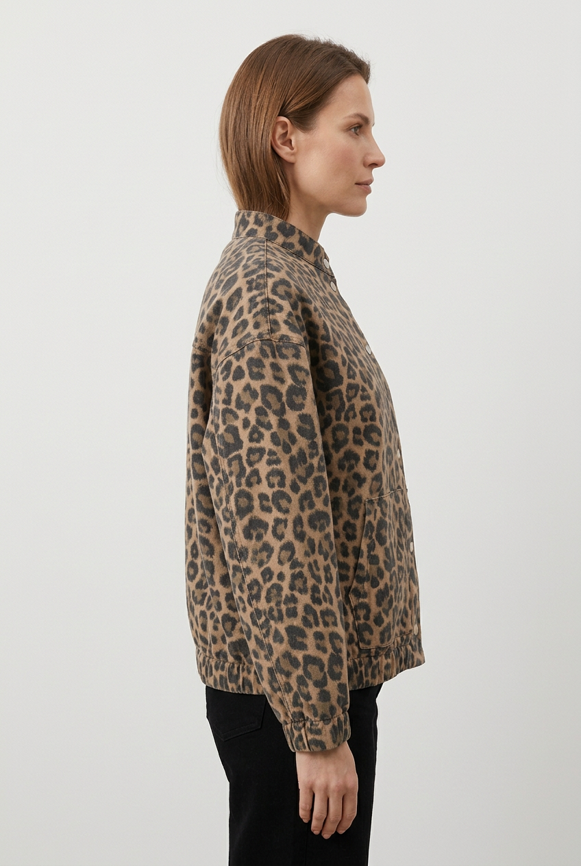 Elodie | Elegant Leopardmönstrad Jacka