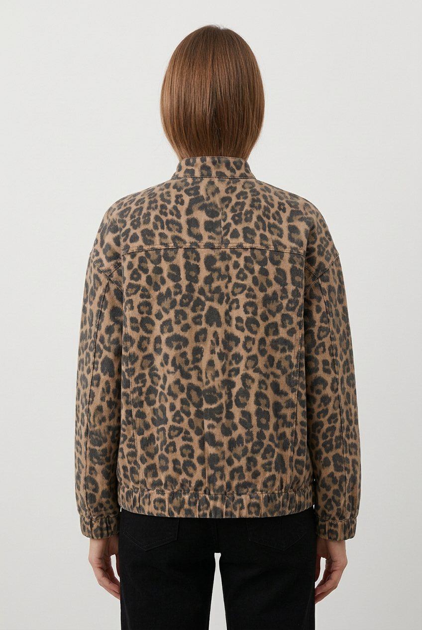 Elodie | Elegant Leopardmönstrad Jacka
