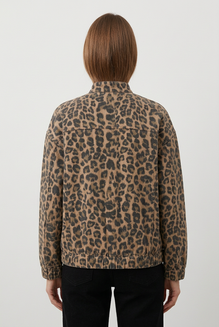 Elodie | Elegant Leopardmönstrad Jacka
