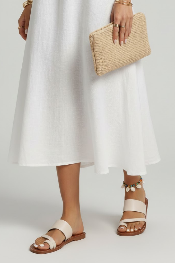 Kimberly | Damens Slip-On Sandaler med Spännsrem