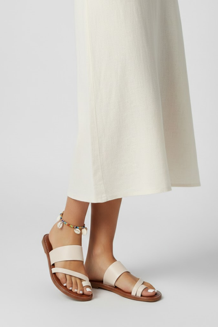 Kimberly | Damens Slip-On Sandaler med Spännsrem
