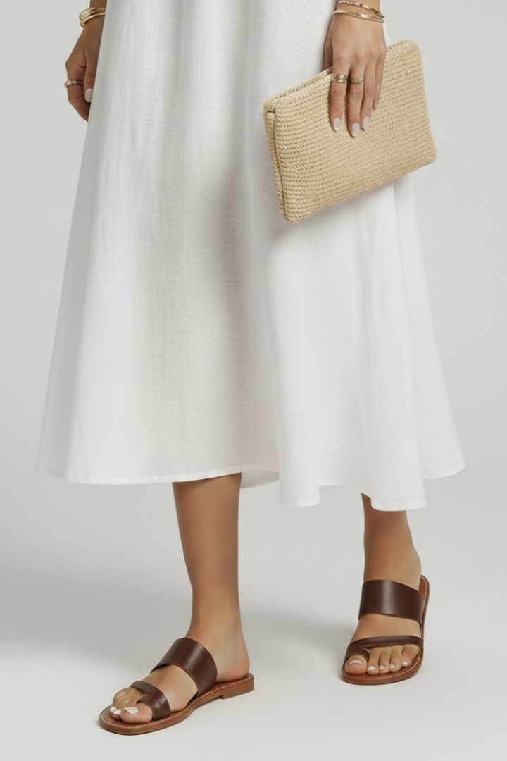 Kimberly | Damens Slip-On Sandaler med Spännsrem