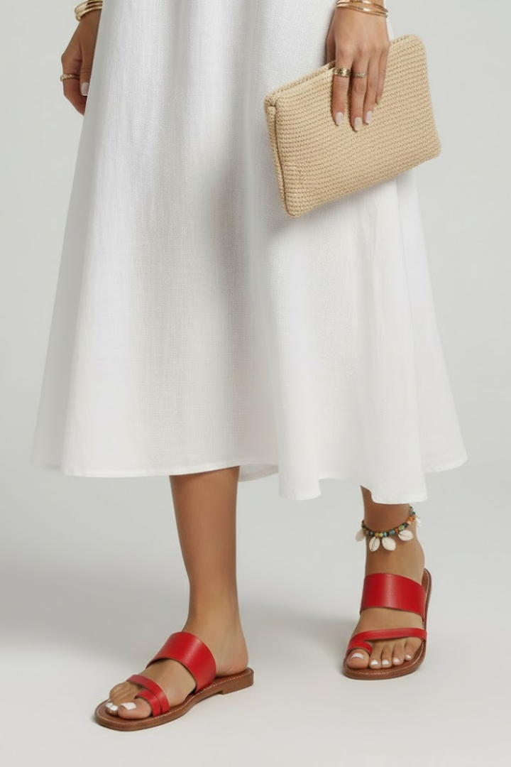 Kimberly | Damens Slip-On Sandaler med Spännsrem