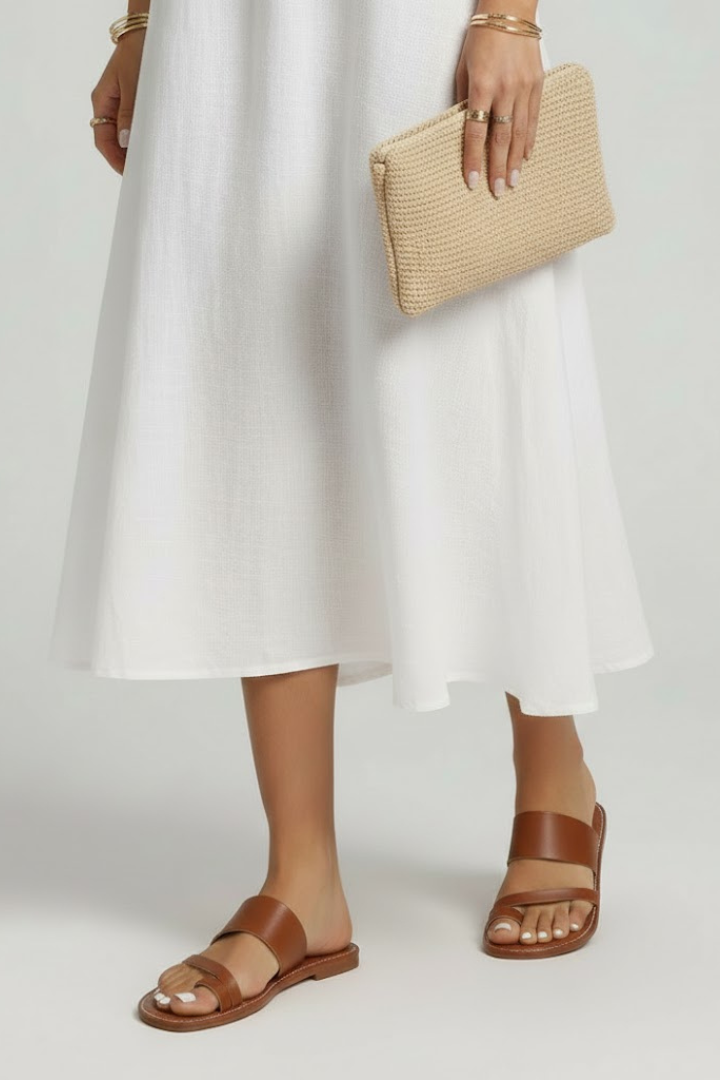 Kimberly | Damens Slip-On Sandaler med Spännsrem