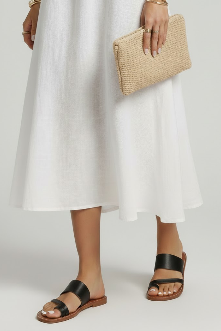 Kimberly | Damens Slip-On Sandaler med Spännsrem