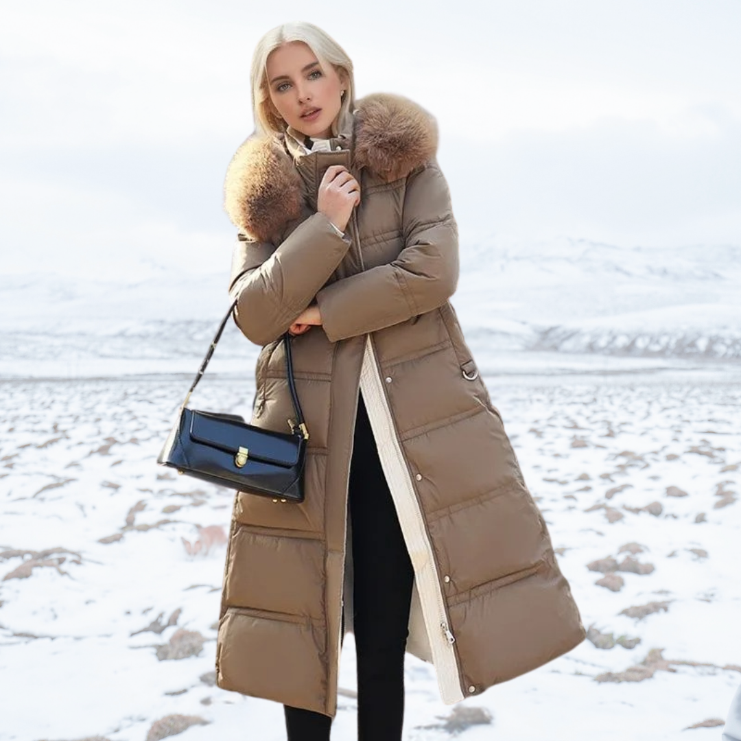 Lucia | Designer Vinter Parka Med Fuskpäls Huva