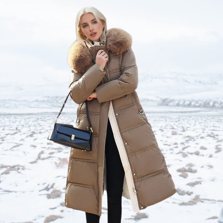 Lucia | Designer Vinter Parka Med Fuskpäls Huva