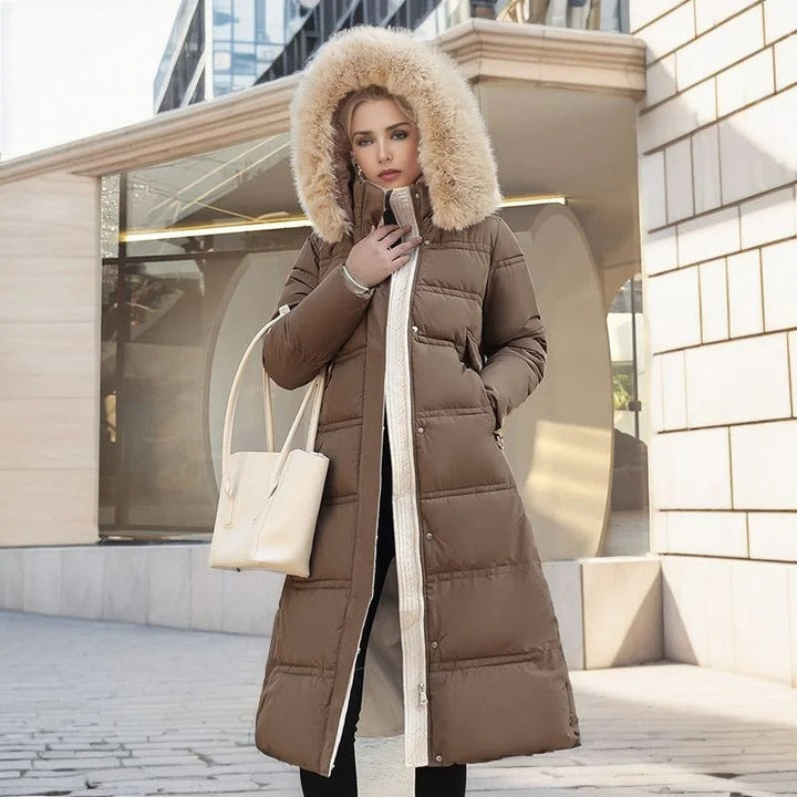 Lucia | Designer Vinter Parka Med Fuskpäls Huva