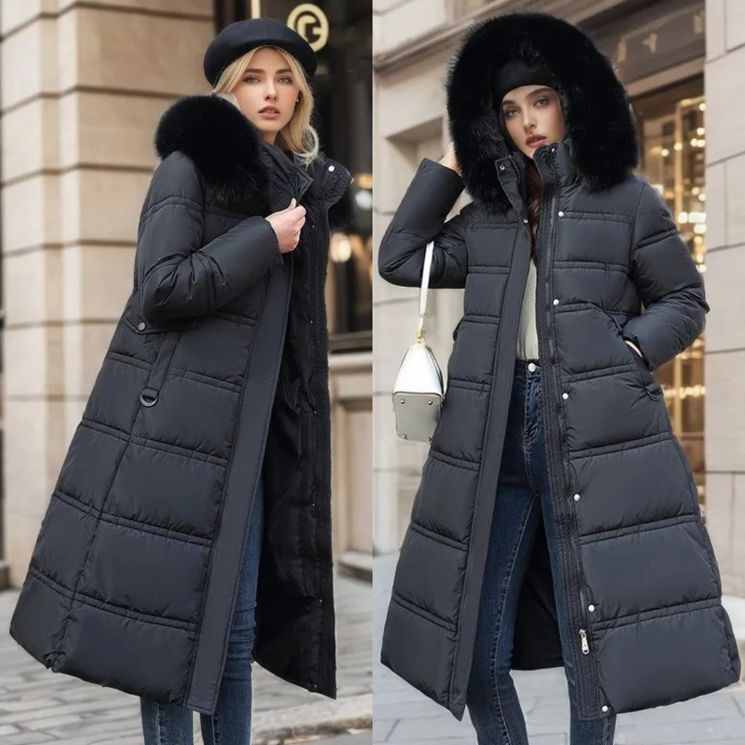Lucia | Designer Vinter Parka Med Fuskpäls Huva