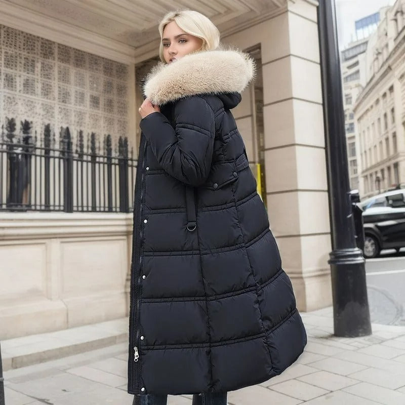 Lucia | Designer Vinter Parka Med Fuskpäls Huva
