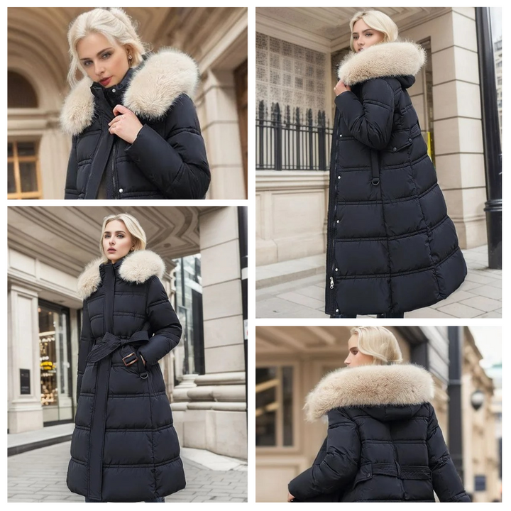 Lucia | Designer Vinter Parka Med Fuskpäls Huva