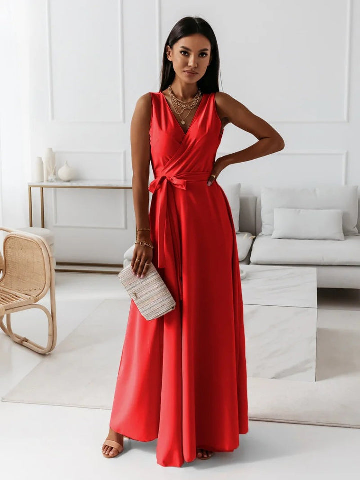 Hailey | Kvinnor Bröllopsgäst Elegant Wrap Maxi Klänning