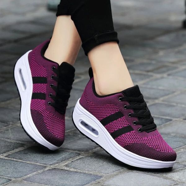 Dam Ortopediska Sneakers med Luftdyna och Mesh