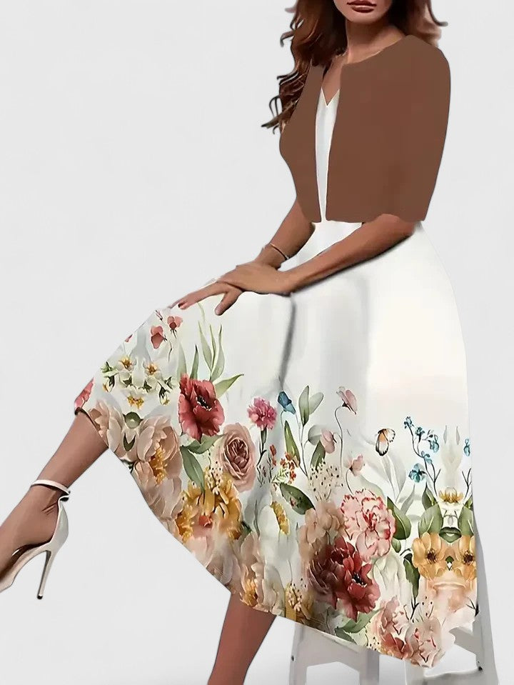 Chantal | Elegant Midi Klänning