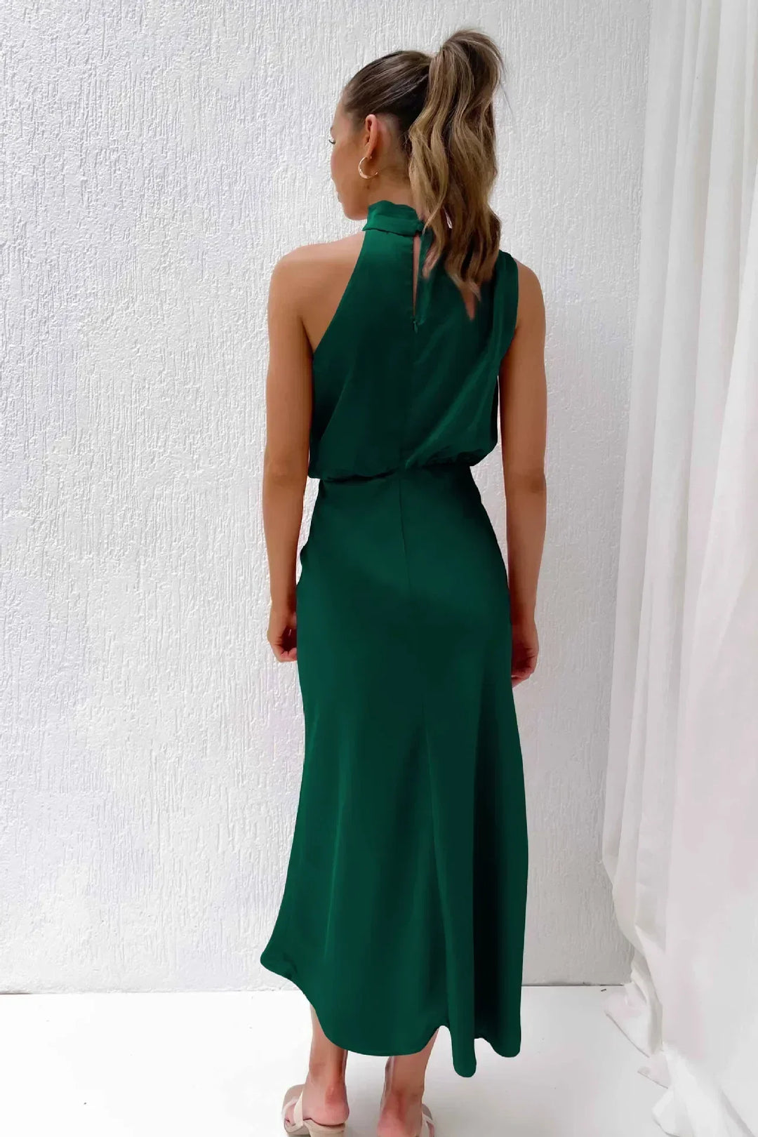 Faith | Kvinnors Chic Halterneck Aftonklänning