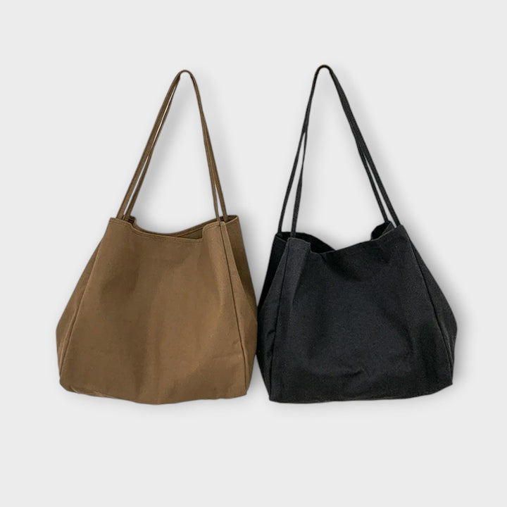 Olivia - Högkvalitativ Stor Canvas Shopper Väska