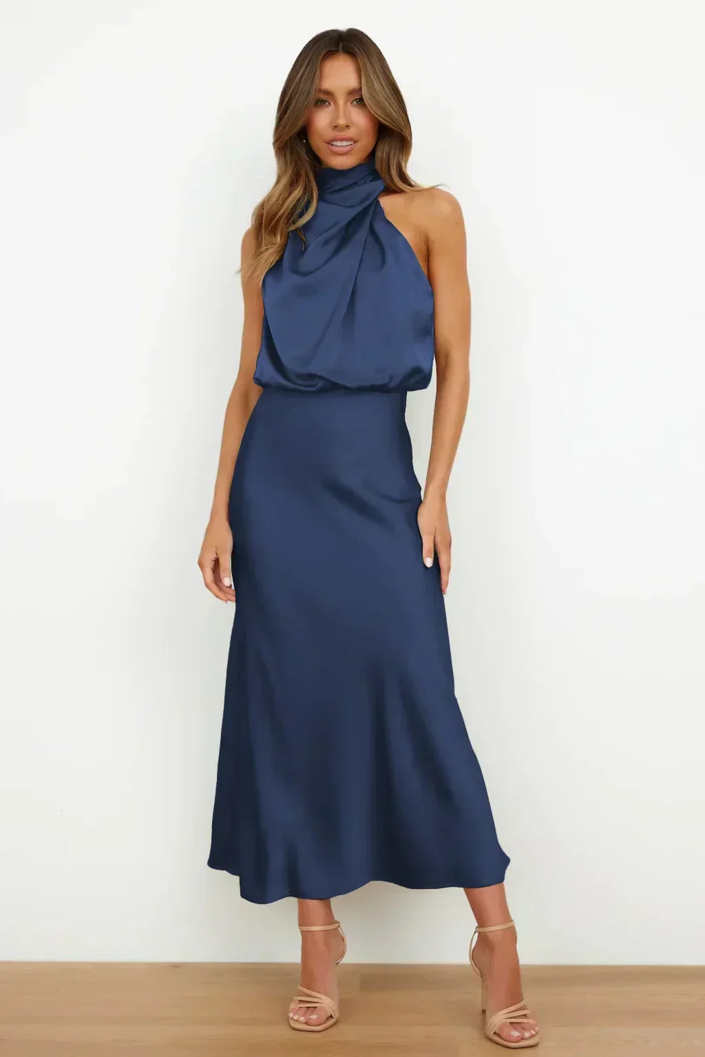 Faith | Kvinnors Chic Halterneck Aftonklänning