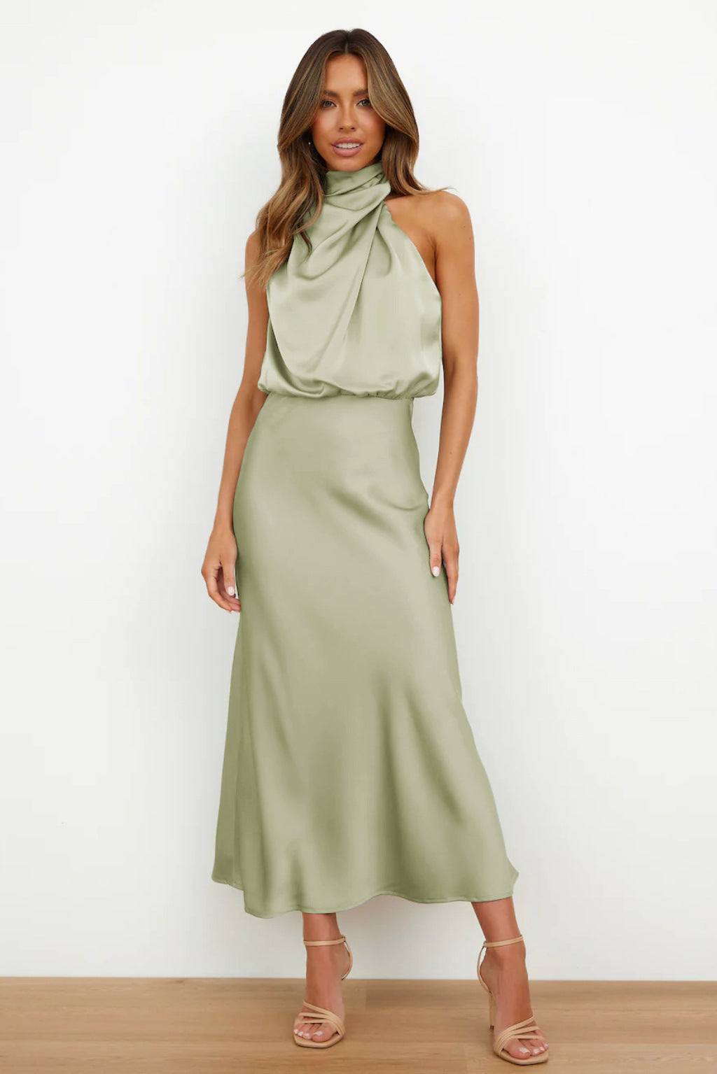 Faith | Kvinnors Chic Halterneck Aftonklänning