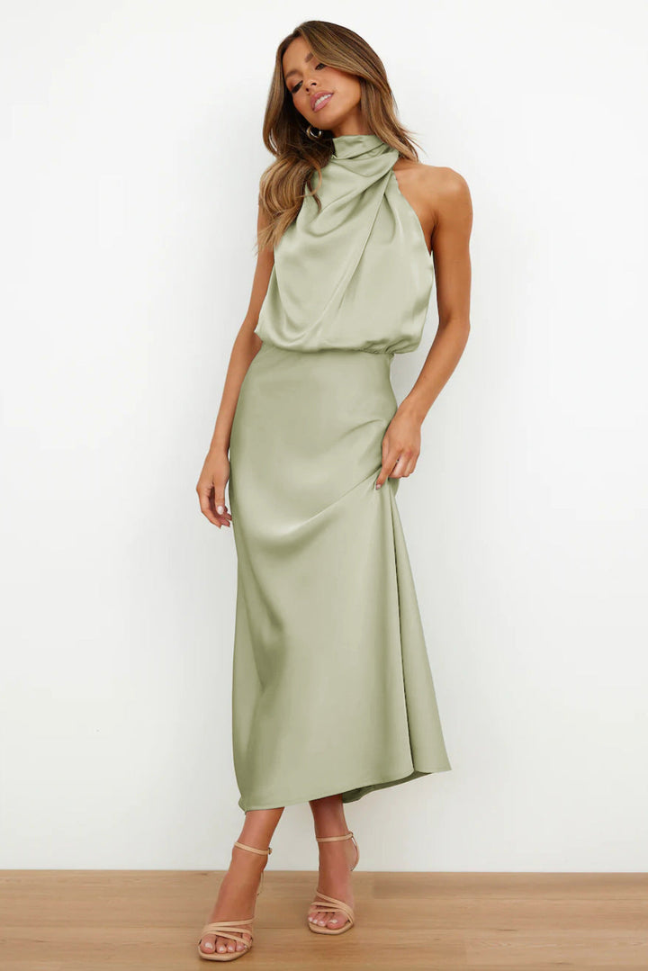 Faith | Kvinnors Chic Halterneck Aftonklänning