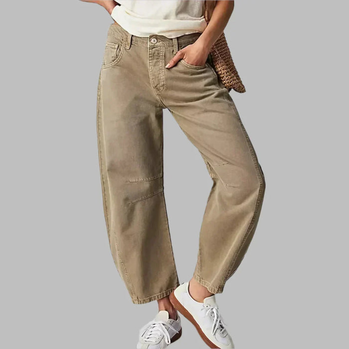 Dam Vida Jeans med Hög Midja och Avslappnad Passform
