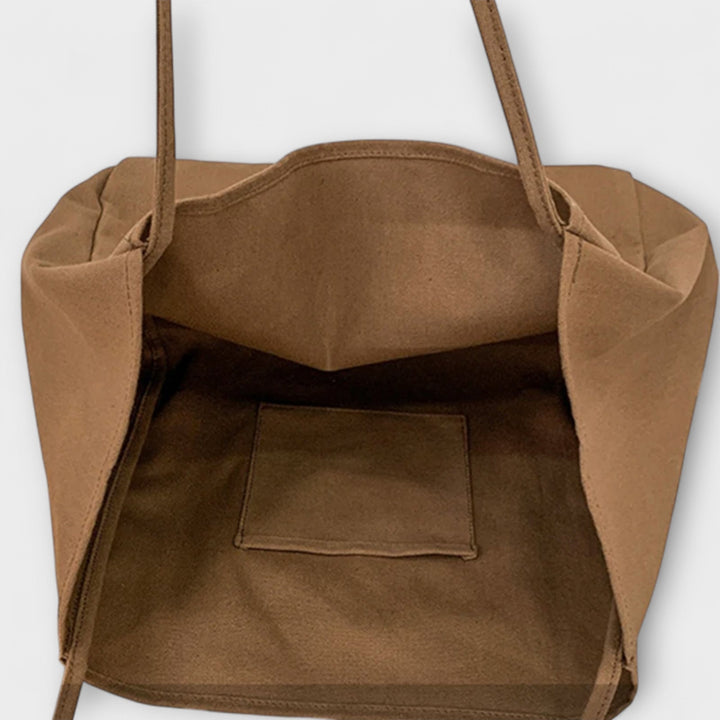 Olivia - Högkvalitativ Stor Canvas Shopper Väska