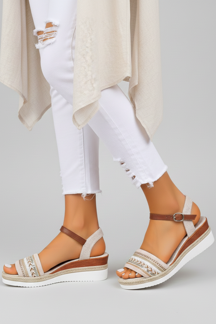 Nicole | Kvinno Elegant Rem Sandaler för Kvällen