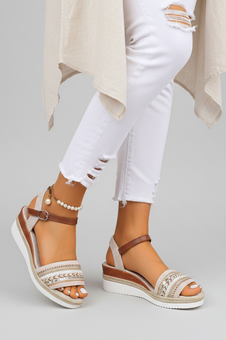 Nicole | Kvinno Elegant Rem Sandaler för Kvällen