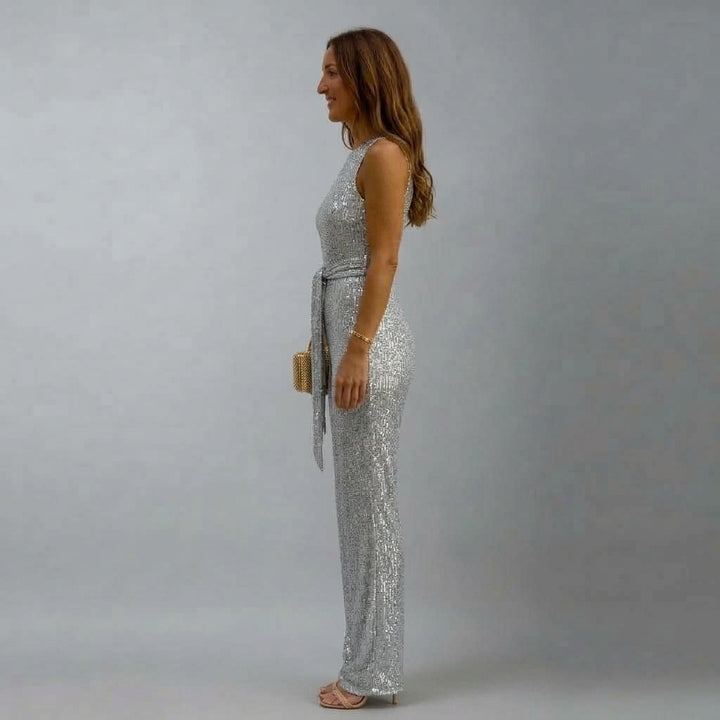 Brooklyn | Kvinnors Paljett Raka Ben Kvälls Jumpsuit