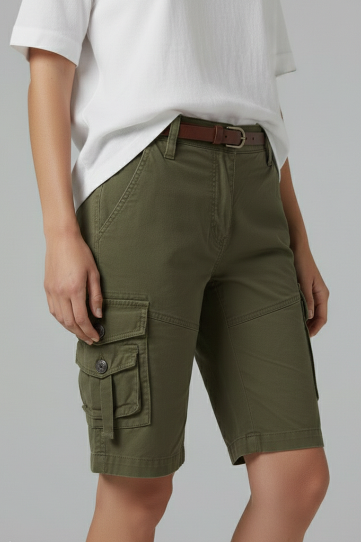Jenna | Damens Utility Pocket Cargo Shorts